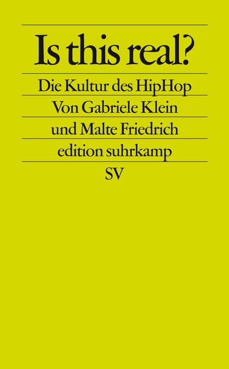 Gabriele Klein: Is this real?, Buch