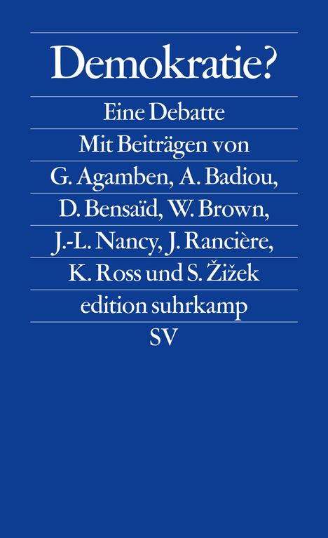 Giorgio Agamben: Demokratie?, Buch
