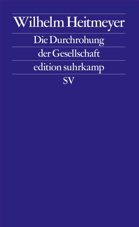Wilhelm Heitmeyer: Die Durchrohung der Gesellschaft, Buch