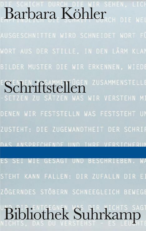 Barbara Köhler: Schriftstellen, Buch