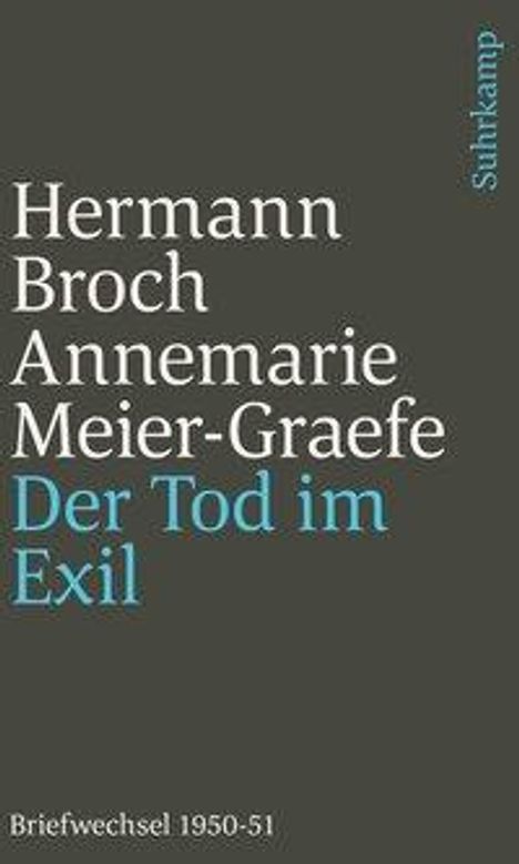 Hermann Broch: Der Tod im Exil, Buch