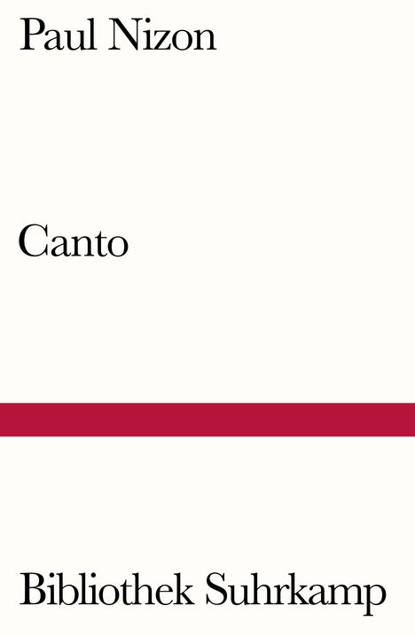 Paul Nizon: Canto, Buch