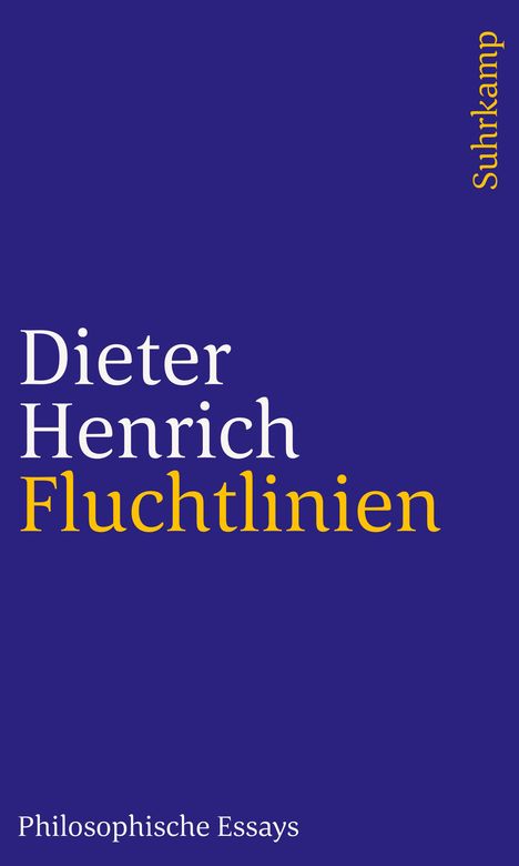 Dieter Henrich: Fluchtlinien, Buch