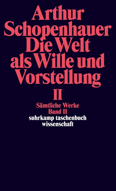 Arthur Schopenhauer: Die Welt als Wille und Vorstellung II, Buch