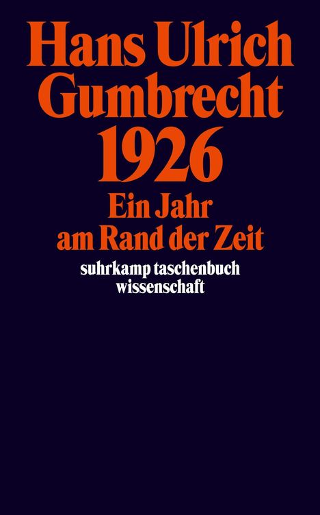 Hans Ulrich Gumbrecht: 1926, Buch