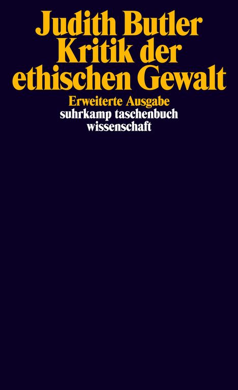 Judith Butler: Kritik der ethischen Gewalt, Buch