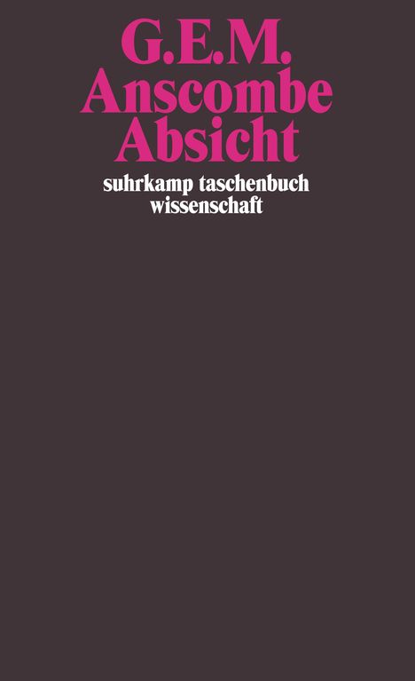 G. E. M. Anscombe: Absicht, Buch