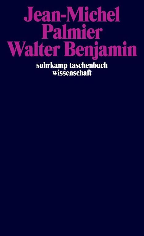 Jean-Michel Palmier: Walter Benjamin, Buch