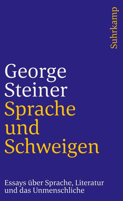 George Steiner: Sprache und Schweigen, Buch