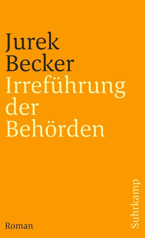 Jurek Becker: Irreführung der Behörden, Buch