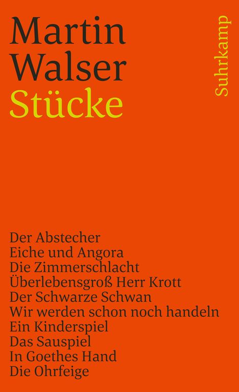 Martin Walser: Stücke, Buch