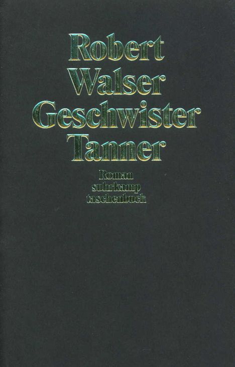 Robert Walser: Geschwister Tanner, Buch