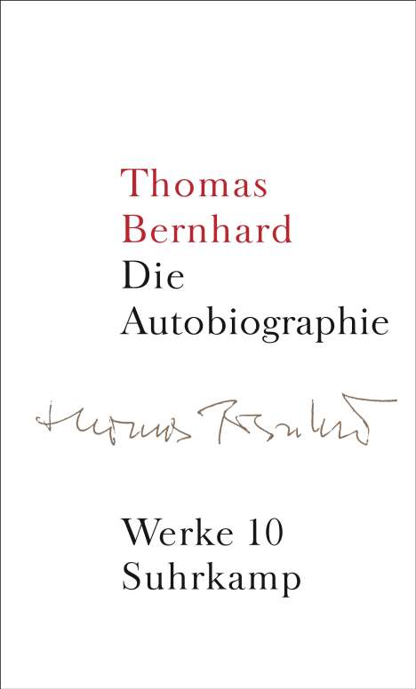 Thomas Bernhard: Werke 10. Autobiographie, Buch