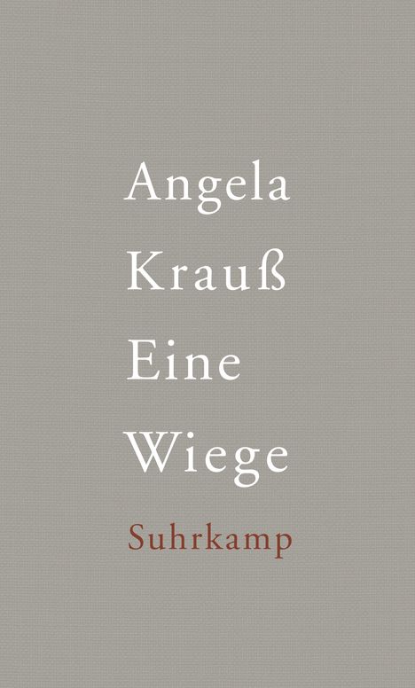 Angela Krauß: Krauß, A: Wiege, Buch