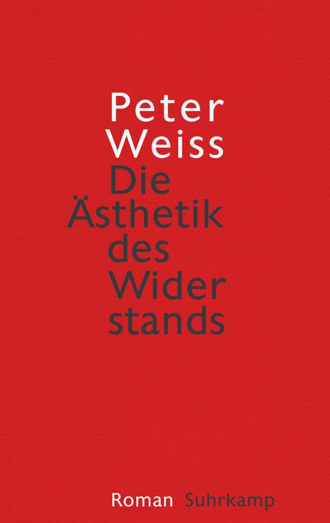 Peter Weiss: Die Ästhetik des Widerstands, Buch