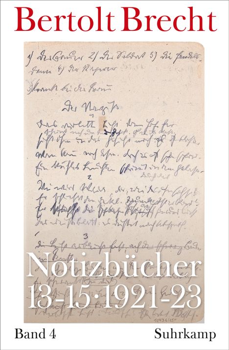 Bertolt Brecht: Notizbücher 13-15, Buch