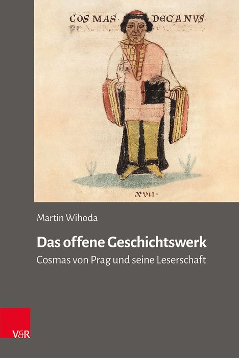Das Buch von Martin Wihoda heißt "Das offene Geschichtswerk". Illustration: Figur mit antiker Kleidung.