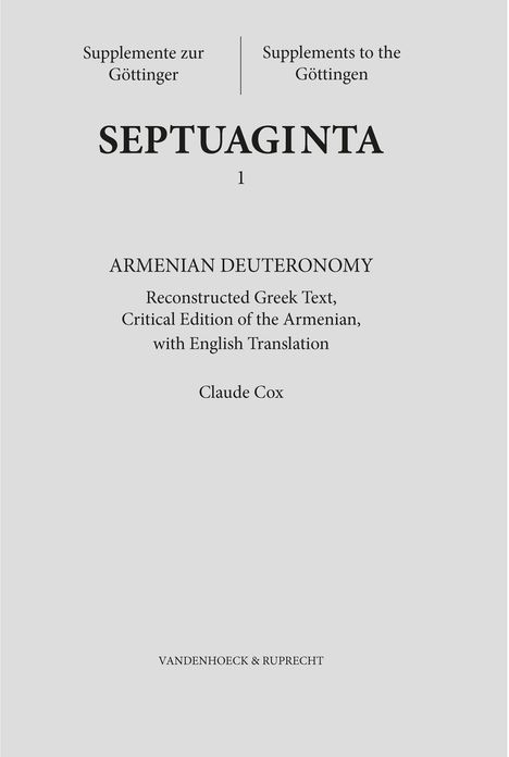 Claude Cox: Armenian Deuteronomy, Buch