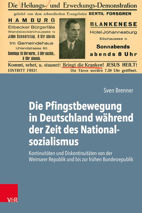 Text über eine Demonstration und ein Buchcover über die Pfingstbewegung von Sven Brenner. Zeichen und Foto integriert.