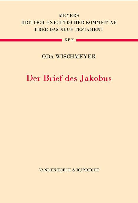 Oda Wischmeyer: Der Brief des Jakobus, Buch