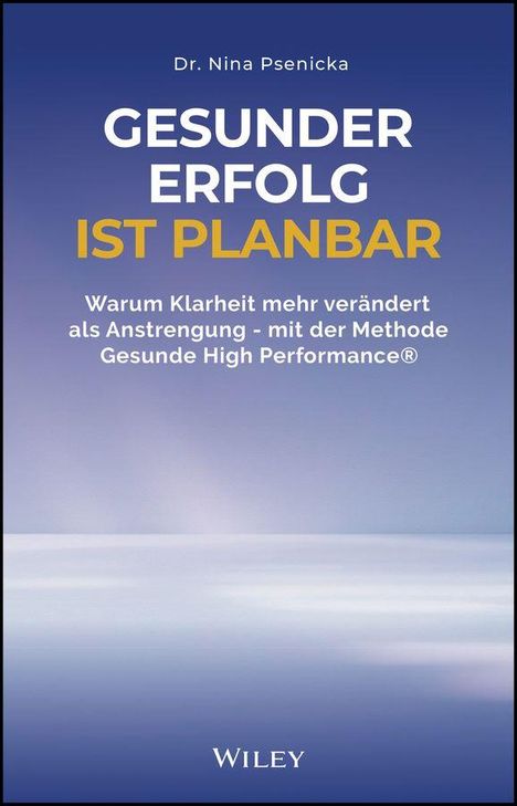"GESUNDER ERFOLG IST PLANBAR" steht zentral in großen Buchstaben. Der Hintergrund ist ein sanftes Farbverlauf von blau nach weiß.