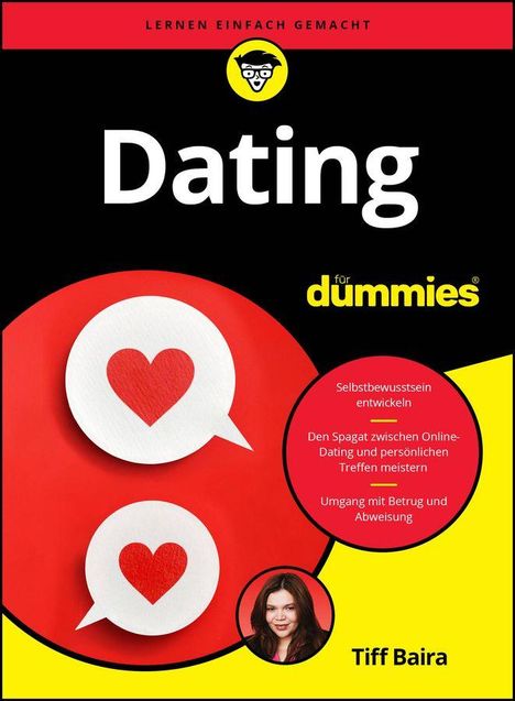"Dating für Dummies", Selbstbewusstsein entwickeln, Online-Dating meistern, Umgang mit Betrug. Oben "Lernen einfach gemacht".