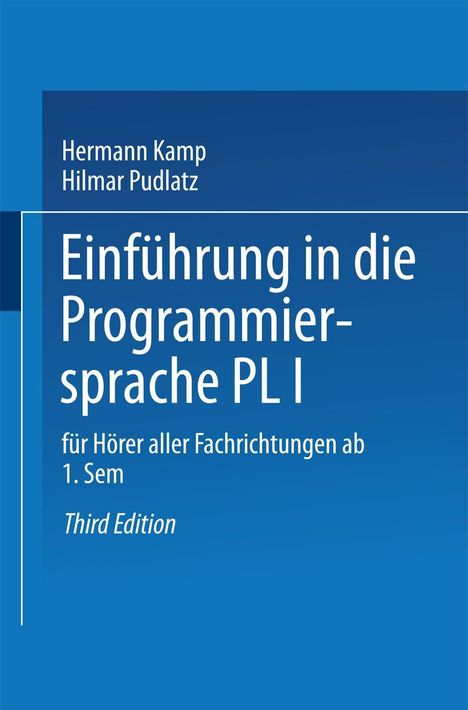 Hermann Kamp: Einführung in die Programmiersprache PL/I, Buch