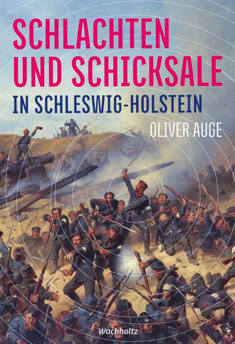 "Schlachten und Schicksale in Schleswig-Holstein" von Oliver Auge. Historisches Gemälde von Soldaten im Kampf.