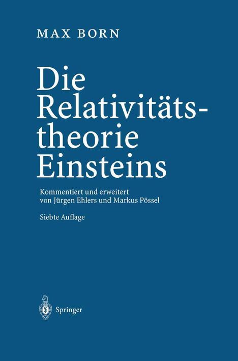 Max Born: Die Relativitätstheorie Einsteins, Buch