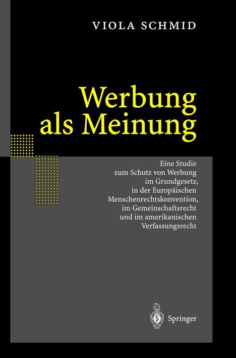 Viola Schmid: Werbung als Meinung, Buch