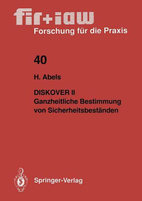 Helmut Abels: Diskover II Ganzheitliche Bestimmung von Sicherheitsbeständen, Buch