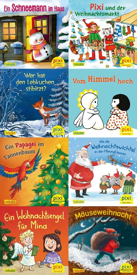 Lappan: Pixi-Weihnachts-8er-Set 38: Zauberhafte Weihnachten mit Pixi (8x1 Exemplar), 8 Diverse