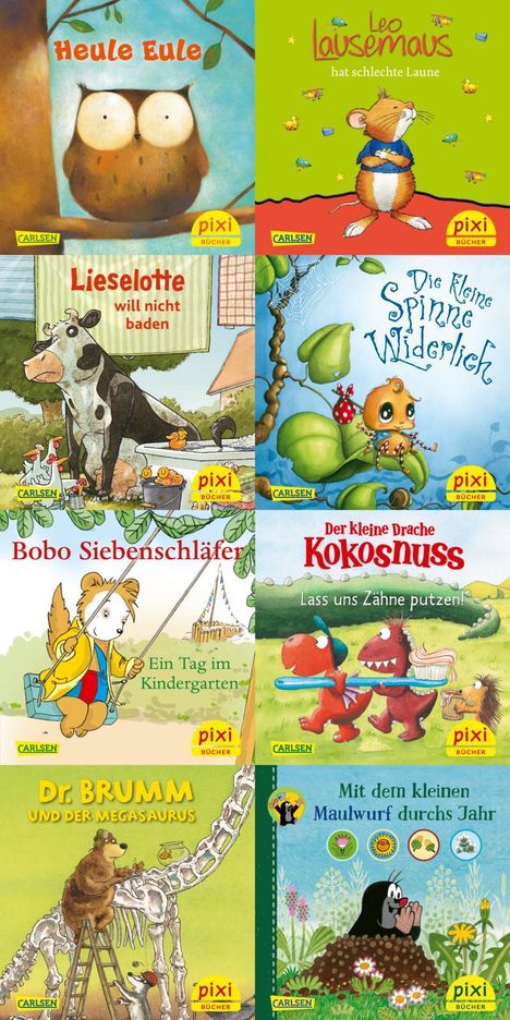 diverse: Pixi-8er-Set 297: Pixis liebste Kinderbuch-Helden (8x1 Exemplar), 8 Diverse