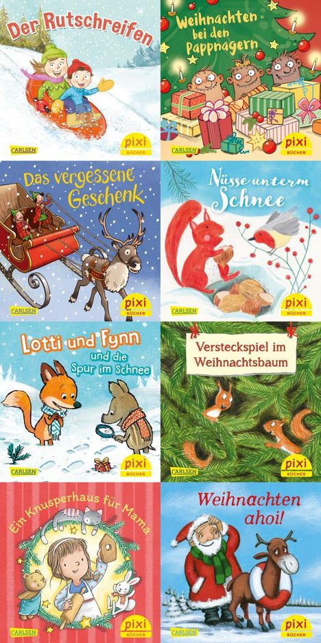 Pixi-Weihnachts-8er-Set 39: Pixis Weihnachtsgeschenke (8x1 Exemplar), 8 Diverse