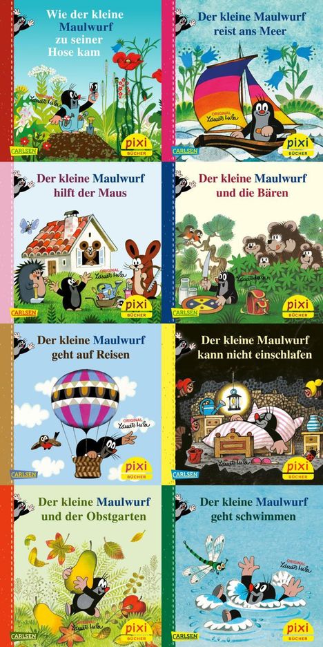 Zdenek Miler: Pixi-8er-Set 256: Der kleine Maulwurf (8x1 Exemplar), Diverse