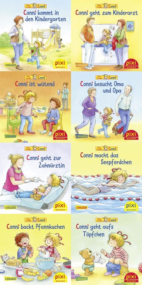Liane Schneider: Pixi-Bundle 8er Serie 275: Connis bunte Welt (8x1 Exemplar), Diverse