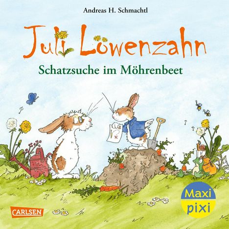 Andreas H. Schmachtl: Maxi Pixi 435: VE 5: Juli Löwenzahn: Schatzsuche im Möhrenbeet (5 Exemplare), Diverse