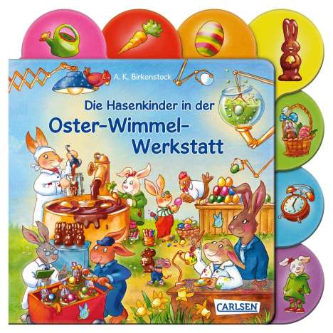 Anna Karina Birkenstock: Die Hasenkinder in der Oster-Wimmel-Werkstatt, Buch