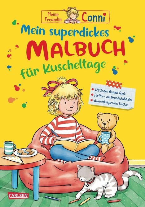 Hanna Sörensen: Conni Gelbe Reihe (Beschäftigungsbuch): Mein superdickes Malbuch für Kuscheltage, Buch