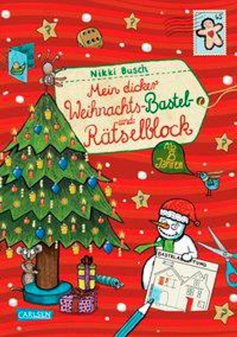 Nikki Busch: Mein dicker Weihnachts-Bastel- und Rätselblock, Buch
