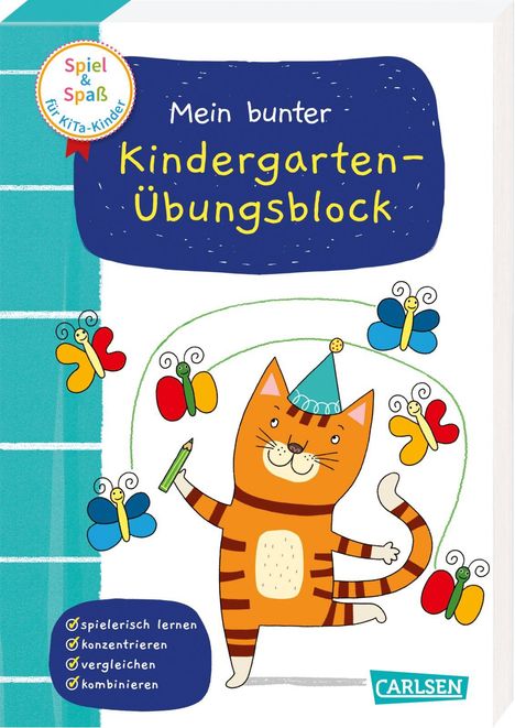 Anna Himmel: Spiel+Spaß für KiTa-Kinder: Mein bunter Kindergarten-Übungsblock, Buch