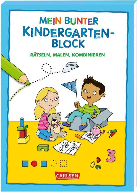 Hanna Sörensen: Rätseln für Kita-Kinder: Mein bunter Kindergarten-Block: Rätseln, malen, kombinieren, Buch