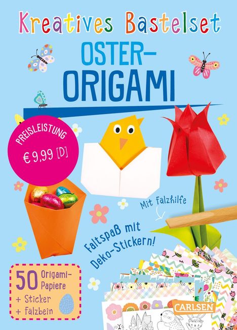 Bastelset für Kinder: Kreatives Bastelset: Oster-Origami, Buch