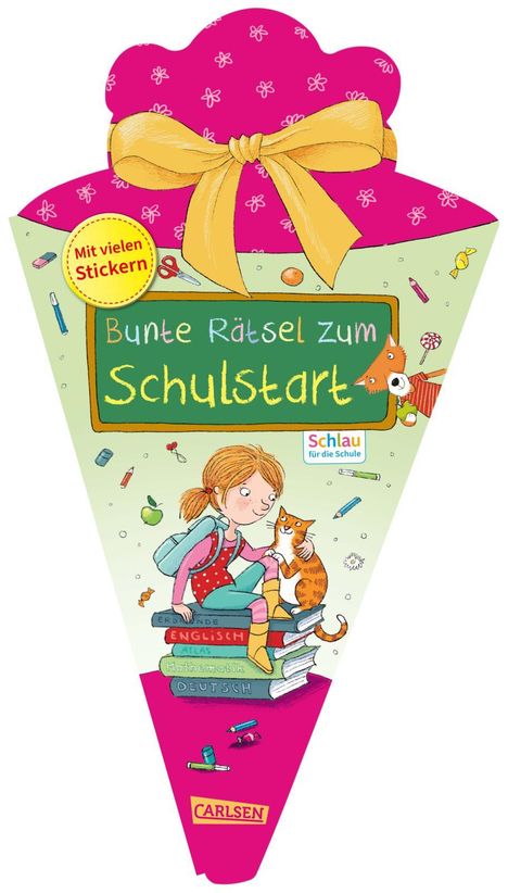 Christine Mildner: Schlau für die Schule: Bunte Rätsel zum Schulstart (Schultüte 2025 rosa), Buch