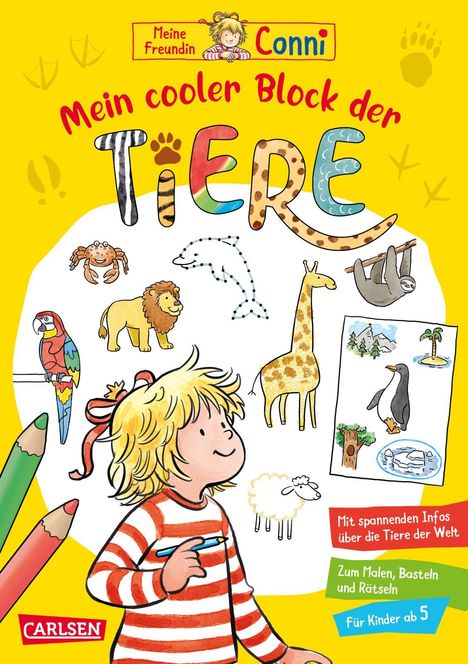 Hanna Sörensen: Conni Gelbe Reihe (Beschäftigungsbuch): Mein cooler Block der Tiere, Buch