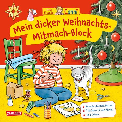 Hanna Sörensen: Conni Gelbe Reihe (Beschäftigungsbuch): Mein dicker Weihnachts-Mitmach-Block, Buch