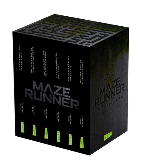 James Dashner: Maze-Runner-Schuber (6 Bände im Taschenbuch-Schuber inklusive Bonusband mit »Crank Palace« und »Die Geheimakten«), Buch