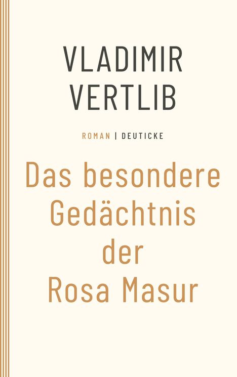 Vladimir Vertlib: Das besondere Gedächtnis der Rosa Masur, Buch