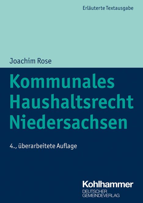 Joachim Rose: Kommunales Haushaltsrecht Niedersachsen, Buch