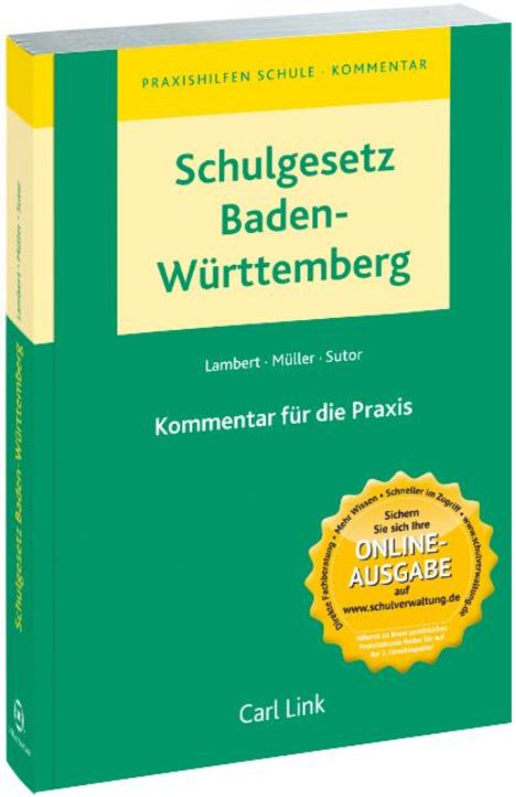 Johannes Lambert: Lambert, J: Schulgesetz Baden-Württemberg, Buch